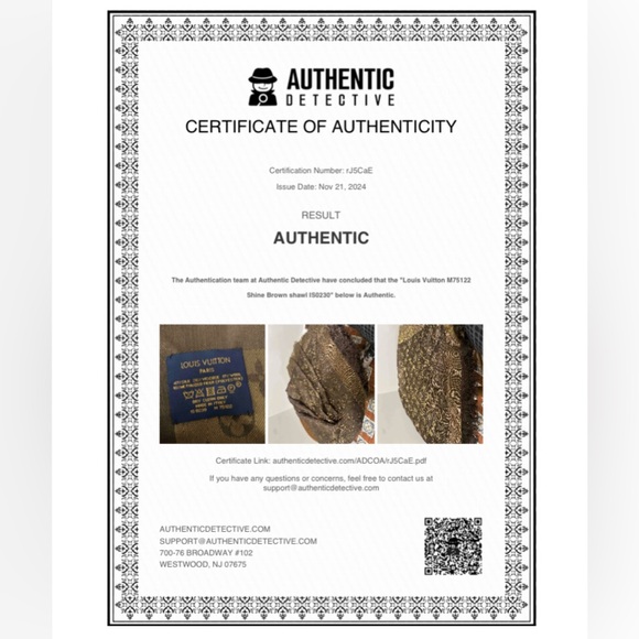 Louis Vuitton Shine Brown Shawl M75122 - Picture 3 of 3